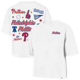 White Philadelphia Phillies '47 Women's Collage Script Reed City T-Shirt