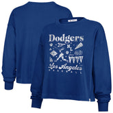 Royal Los Angeles Dodgers '47 Women's Team Collage Sydney Long Sleeve T-Shirt