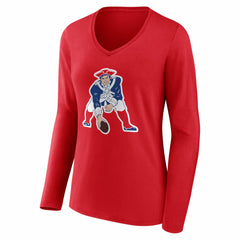 Drake Maye Women's Nickname V-Neck Long Sleeve T-Shirt - New England Patriots T-shirts