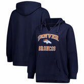 Women's Plus Size Heart & Soul Notch Neck Hoodie - Denver Broncos Hoodies