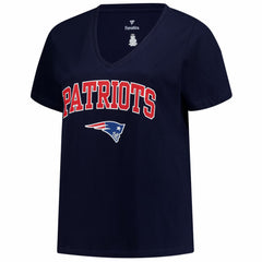 Women's Plus Size Arch Over Logo V-Neck T-Shirt - New England Patriots T-shirts