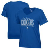 Royal Los Angeles Dodgers Champion Women's Core V-Neck T-Shirt