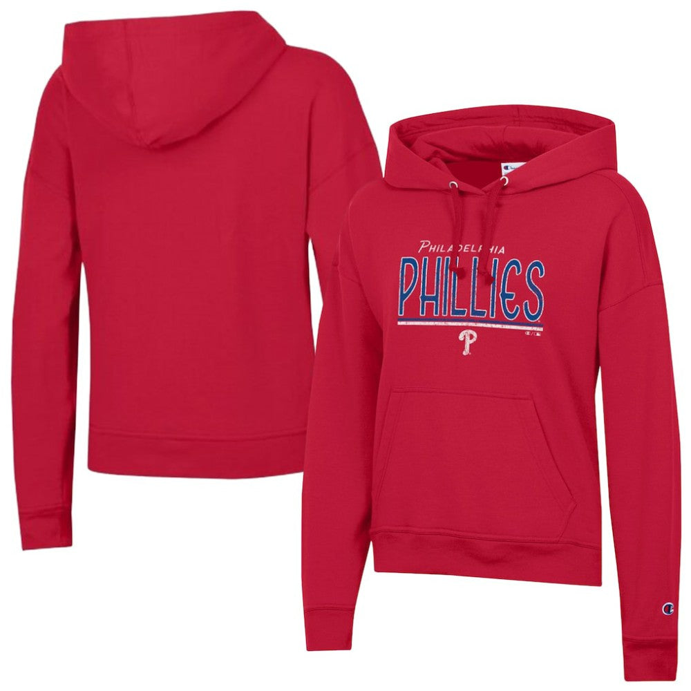 Red Philadelphia Phillies Champion Women's Vintage Powerblend Hoodie