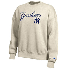 Oatmeal New York Yankees Champion Women's All-Star Sweatshirt