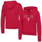 Red Philadelphia Phillies Champion Women's Distressed Powerblend Hoodie