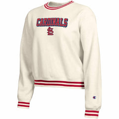 Cream St. Louis Cardinals Champion Women's Reverse Weave Sweatshirt