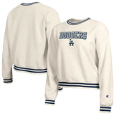 Cream Los Angeles Dodgers Champion Women's Reverse Weave Sweatshirt