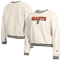 Cream San Francisco Giants Champion Women's Reverse Weave Sweatshirt