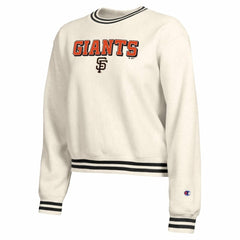 Cream San Francisco Giants Champion Women's Reverse Weave Sweatshirt