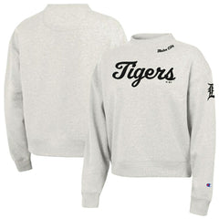 Stone Detroit Tigers Champion Women's Triumph Tri-Blend Sweatshirt