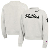 Stone Philadelphia Phillies Champion Women's Triumph Tri-Blend Sweatshirt