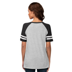 Heather Gray Baltimore Orioles G-III 4Her by Carl Banks Women's Goal Line Raglan V-Neck T-Shirt