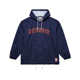 Navy Detroit Tigers Mitchell & Ness Full-Snap Hooded Coaches Jacket