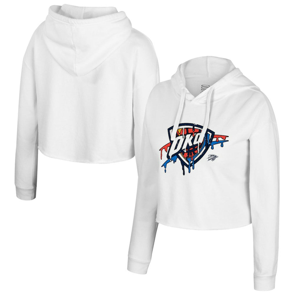 Oklahoma City Thunder Stadium Essentials Women's Ice Cream Cropped Hoodie