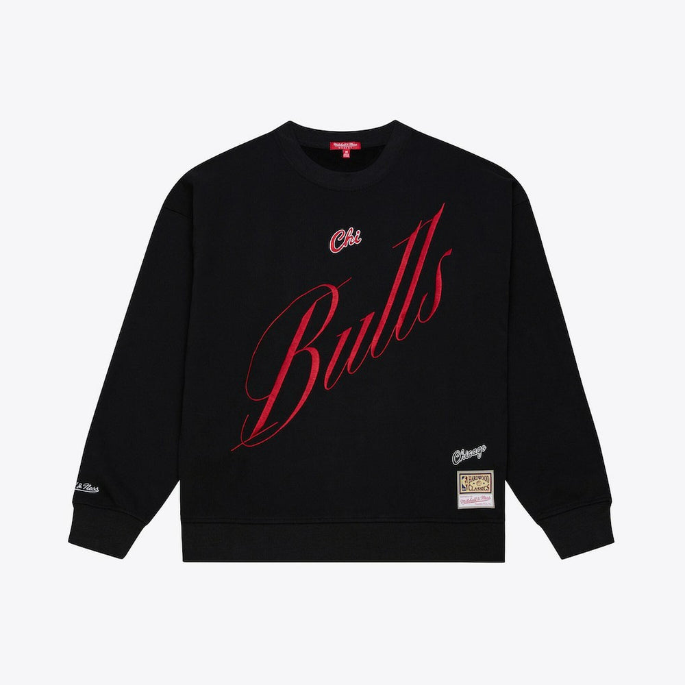 Mitchell & Ness Chicago Bulls Women's Hardwood Classics Script Lightweight Sweatshirt