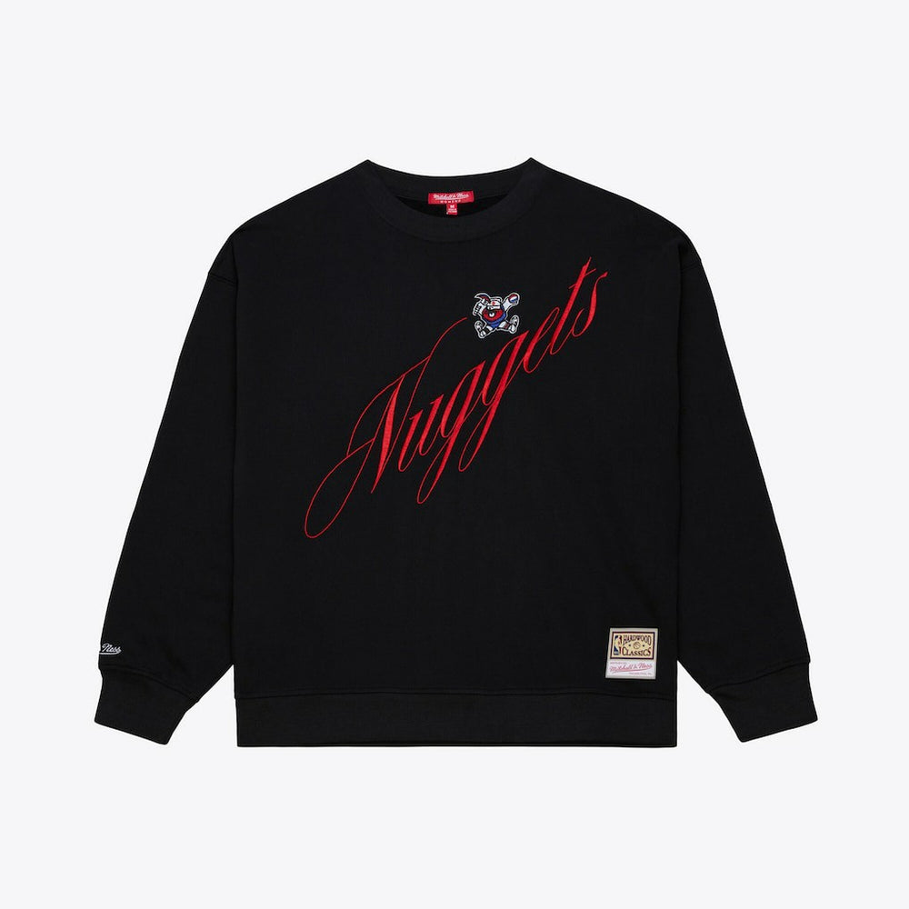 Mitchell & Ness Denver Nuggets Women's Hardwood Classics Script Lightweight Sweatshirt sale