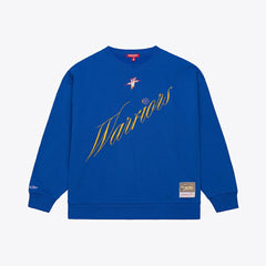 Mitchell & Ness Golden State Warriors Women's Hardwood Classics Script Lightweight Sweatshirt sale