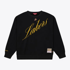 Mitchell & Ness Los Angeles Lakers Women's Hardwood Classics Script Lightweight Sweatshirt