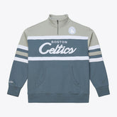 Mitchell & Ness Boston Celtics Thunderstorm Head Coach Quarter-Zip Jacket