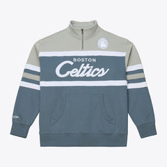Mitchell & Ness Boston Celtics Thunderstorm Head Coach Quarter-Zip Jacket