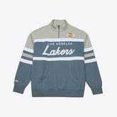 Mitchell & Ness Los Angeles Lakers Thunderstorm Head Coach Quarter-Zip Jacket