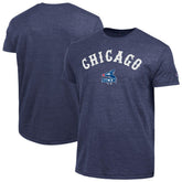 Navy Chicago White Sox Champion Cooperstown Wordmark Lockup Tri-Blend T-Shirt