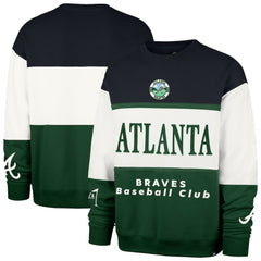 Green Atlanta Braves '47 Tee Up Maximalist Fleece Sweatshirt