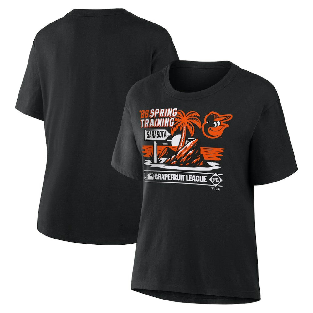 Black Baltimore Orioles Women's 2026 Spring Training Grapefruit League Hometown Special T-Shirt