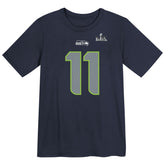 Jaxon Smith-Njigba Preschool Super Bowl LX Patch Name & Number T-Shirt - Seattle Seahawks T-shirts