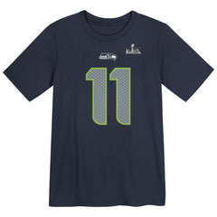 Jaxon Smith-Njigba Preschool Super Bowl LX Patch Name & Number T-Shirt - Seattle Seahawks T-shirts