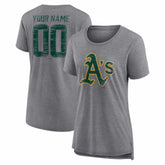 Gray Athletics Women's Heritage Personalized Any Name & Number Tri-Blend T-Shirt
