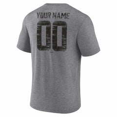 Gray Baltimore Orioles Heritage Personalized Any Name & Number Tri-Blend T-Shirt