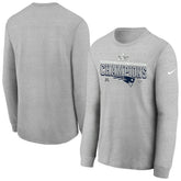 Youth 2025 AFC Champions Locker Room Trophy Collection Long Sleeve T-Shirt - New England Patriots T-shirts