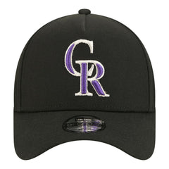 Black Colorado Rockies New Era Youth 9FORTY A-Frame Adjustable Hat