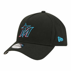 Black Miami Marlins New Era Youth 9FORTY A-Frame Adjustable Hat