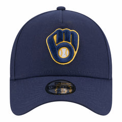 Navy Milwaukee Brewers New Era Youth 9FORTY A-Frame Adjustable Hat
