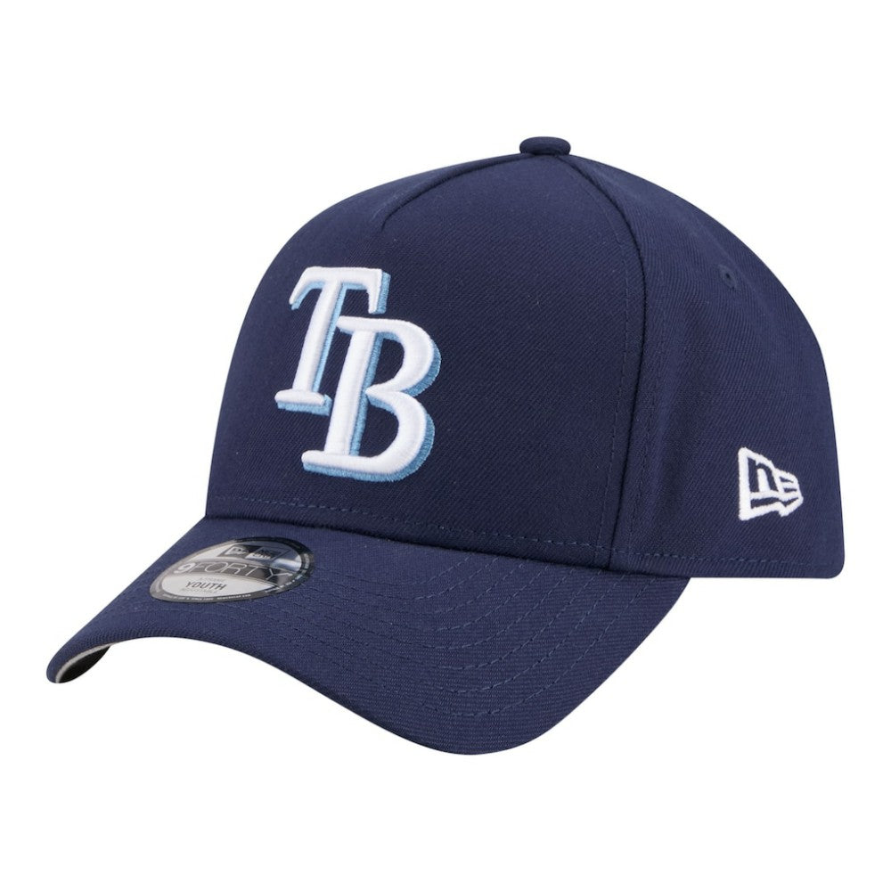 Navy Tampa Bay Rays New Era Youth 9FORTY A-Frame Adjustable Hat