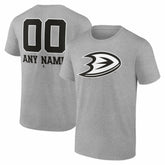 NHL Anaheim Ducks Big & Tall Personalized Name & Number Monochrome T-Shirt