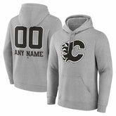 NHL Calgary Flames Big & Tall Personalized Name & Number Monochrome Pullover Hoodie