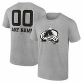 NHL Colorado Avalanche Big & Tall Personalized Name & Number Monochrome T-Shirt