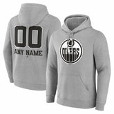 NHL Edmonton Oilers Big & Tall Personalized Name & Number Monochrome Pullover Hoodie