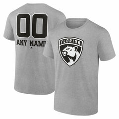 NHL Florida Panthers Big & Tall Personalized Name & Number Monochrome T-Shirt