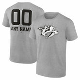 NHL Nashville Predators Big & Tall Personalized Name & Number Monochrome T-Shirt