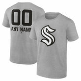 NHL Seattle Kraken Big & Tall Personalized Name & Number Monochrome T-Shirt