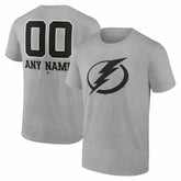 NHL Tampa Bay Lightning Big & Tall Personalized Name & Number Monochrome T-Shirt
