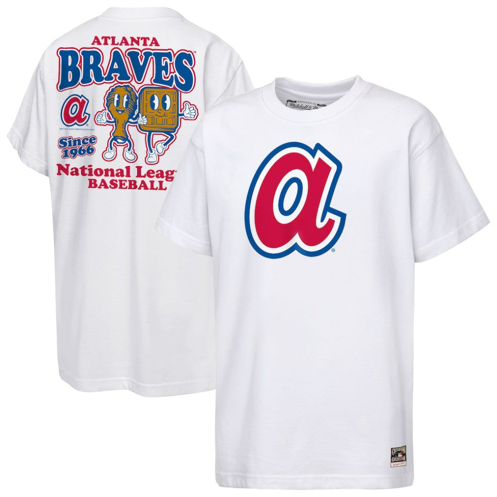 White Atlanta Braves Mitchell & Ness Cooperstown Concession T-Shirt
