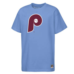 Light Blue Philadelphia Phillies Mitchell & Ness Cooperstown Concession T-Shirt
