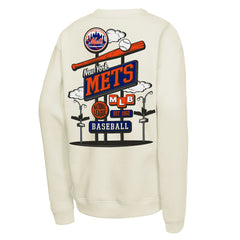 Natural New York Mets Mitchell & Ness Youth Retro Billboard Sweatshirt