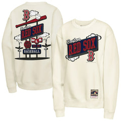 Natural Boston Red Sox Mitchell & Ness Youth Retro Billboard Sweatshirt