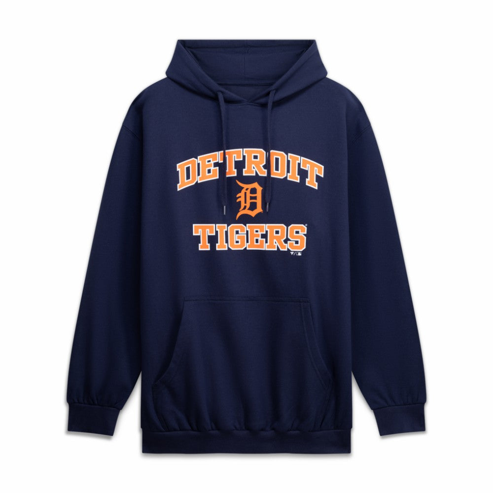 Navy Detroit Tigers Fanatics Big & Tall Heart & Soul Hoodie